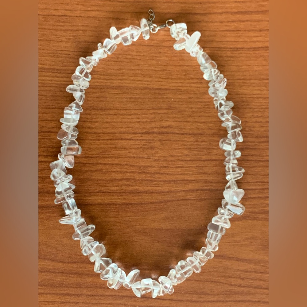 Clear Quartz Crystal Necklace - image 1